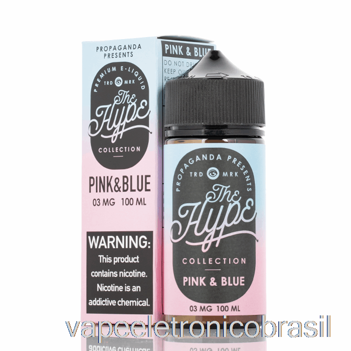 Vape Eletrônico Hype - Rosa E Azul - E-líquido De Propaganda - 100ml 0mg